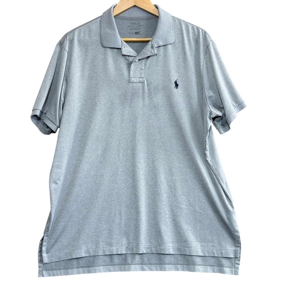 Polo Ralph Lauren‎ Mens Performance Polo Shirt XL Grey Golf  Preppy Breathable
